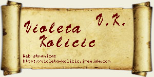 Violeta Količić vizit kartica